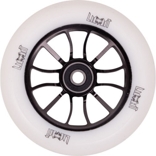 Skrejriteņa riteņi LMT S, 110 mm, ar ABEC 9 gultņiem - Melns/balts