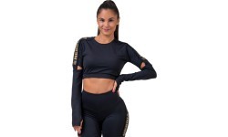 Женский укороченный топ Nebbia Honey Bunny 821 - Чёрный