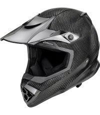 Motokrosa ķivere W-TEC Crosscomp - Carbon spīdīgs