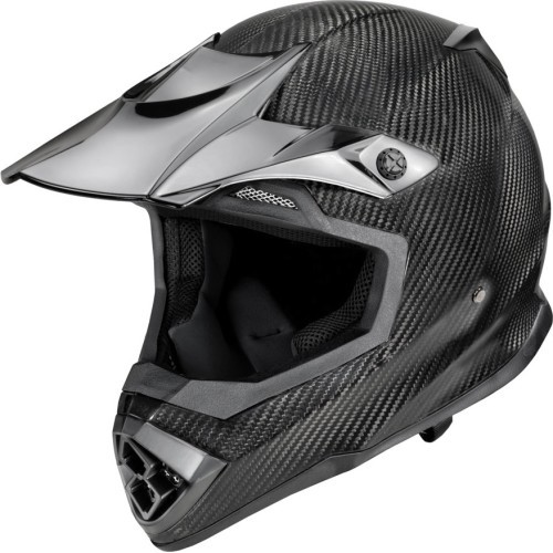 Motokrosa ķivere W-TEC Crosscomp - Carbon spīdīgs