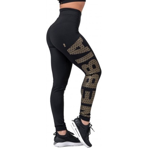 Sieviešu legingi Nebbia Gold Print 827 - Melna