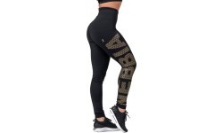Sieviešu legingi Nebbia Gold Print 827 - Melna