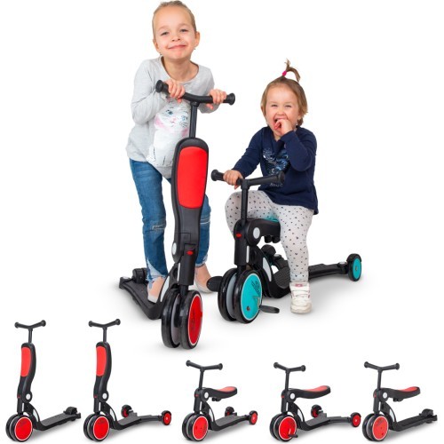Children’s Multi-Purpose Vehicle 5-in-1 Worker Finfo - Red