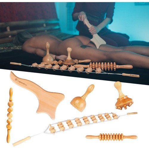 Wooden Full Body Massage Set inSPORTline Teriva Set