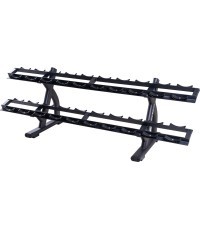 Divu plauktu vienviru hanteļu statīvs inSPORTline GymRack II