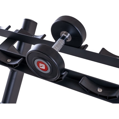 Vienrocu hanteļu statīvs ar trīs plauktiem inSPORTline GymRack III