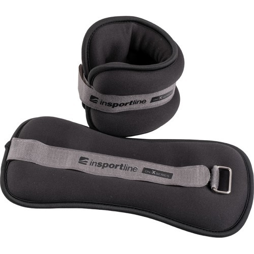 inSPORTline ON-X neoprēna atsvari potītēm/plaukstām 2 x 1 kg - Melna