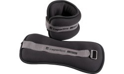 inSPORTline ON-X neoprēna atsvari potītēm/plaukstām 2 x 1 kg - Melna