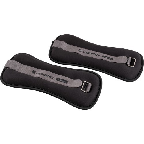 inSPORTline ON-X neoprēna atsvari potītēm/plaukstām 2 x 1 kg - Melna
