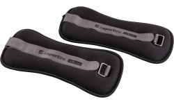 inSPORTline ON-X neoprēna atsvari potītēm/plaukstām 2 x 1 kg - Melna
