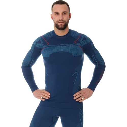 Brubeck Thermo Black men's long-sleeve shirt LS13040A