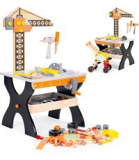 Koka darbnīca bērniem instrumentu galds ECOTOYS