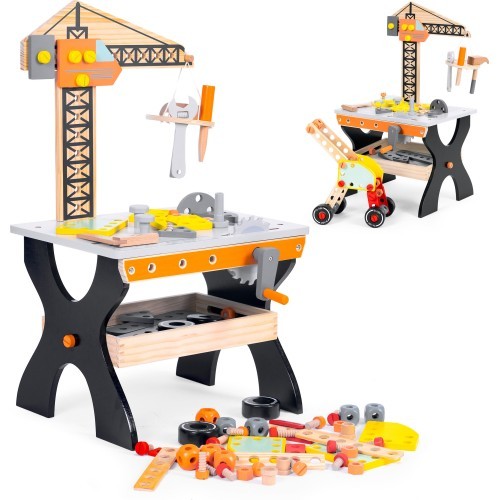 Деревянный детский верстак с инструментами ECOTOYS