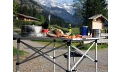 Folding Table BasicNature Travelchair Roll Table Small, 70x70cm