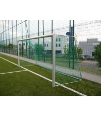 Sumažinti futbolo vartai (aliuminiai, mobilūs) 5x2m - Ovalus 120x100mm.