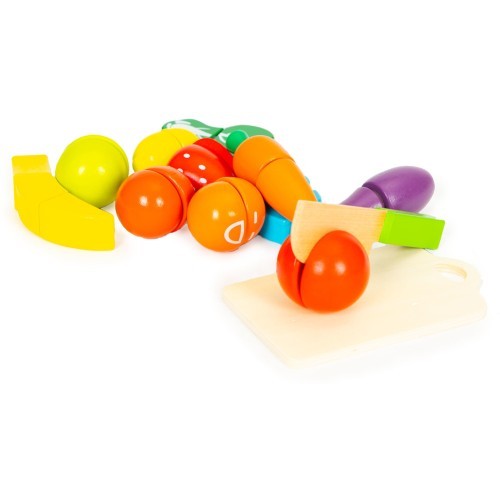 Wooden vegetables and fruits for cutting 13 pieces