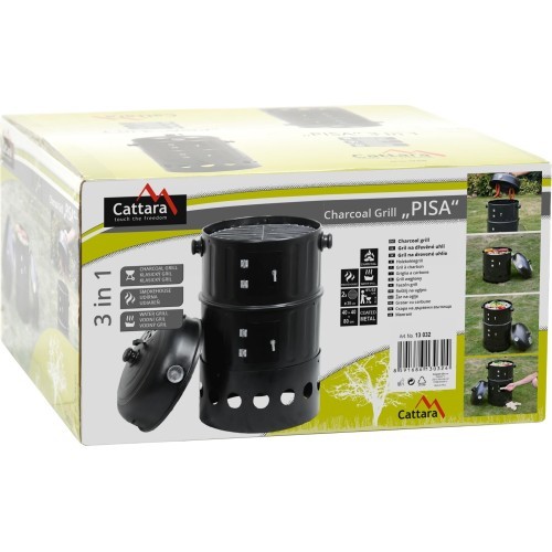 Kokogļu grils-smēķētājs 3in1 Cattara Pisa 40 cm