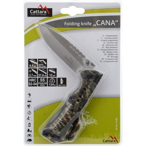 Saliekams nazis ar fiksatoru Cattara Cana 21,6 cm