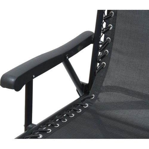 Saliekamais dārza krēsls Cattara Terst - melns
