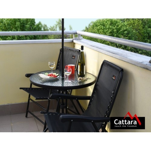 Saliekamais dārza krēsls Cattara Terst - melns