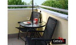Saliekamais dārza krēsls Cattara Terst - melns