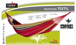 Гамак Cattara Textil, красно-жёлтый, 200x100см