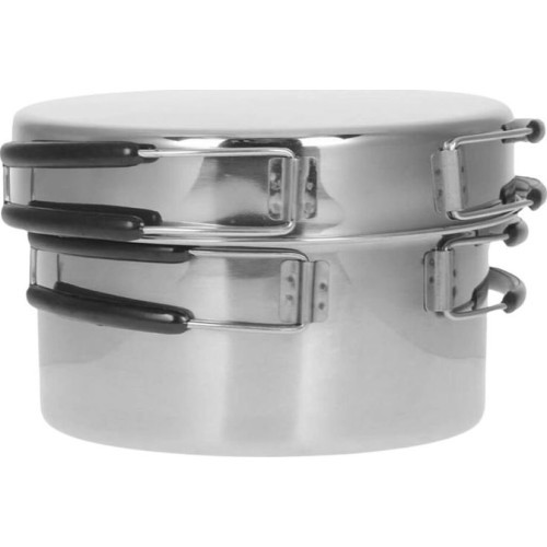 COOK SET STAINLESS STEEL 2 PERSONS