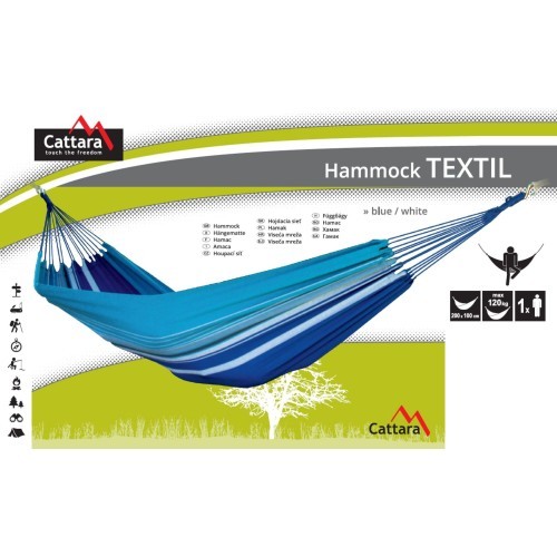 Гамак Cattara Textil - сине-белый 200 x 100 см
