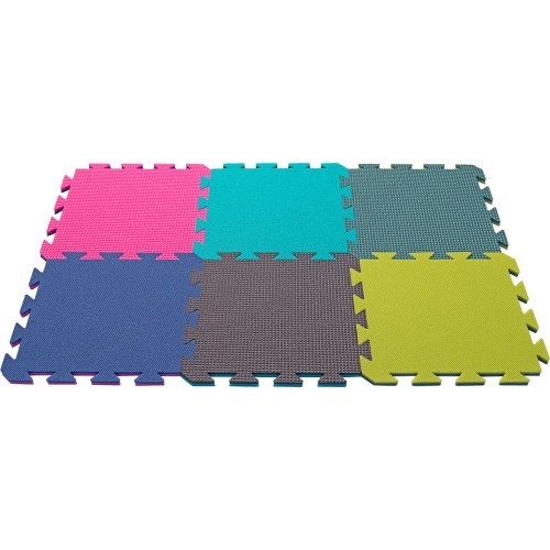 Foam Carpet Yate, 29x29x1,2 cm - Pink/Blue