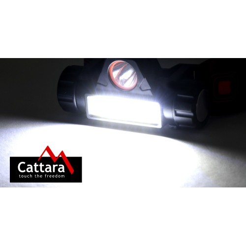 Galvas lukturis Cattara, 120 lm, uzlādējams