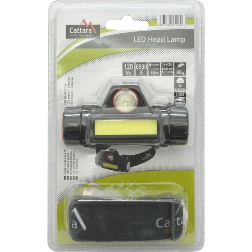 Headlamp Cattara 120lm rechargeable