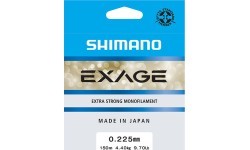 Spoles Shimano Exage, 150m, 0.225mm, 4.4kg, pelēkas krāsas