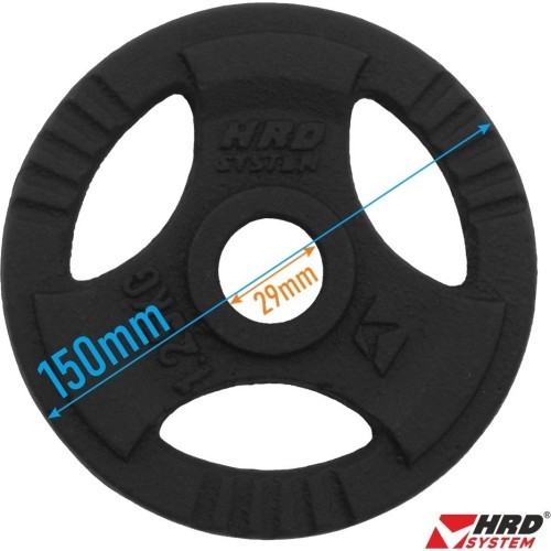 Čuguna atsvars ar rokturiem Platinum Fitness Beltor HRD System Line, 1,25 kg, 29 mm