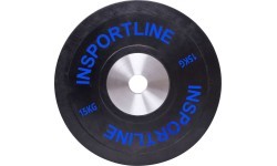 Gumijots svara disks inSPORTline Bumper Plate 15 kg