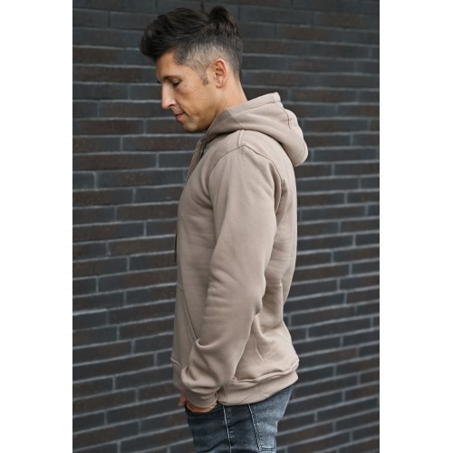 J.Style Men's Fleece Sweatshirt Beige 68B2009-91