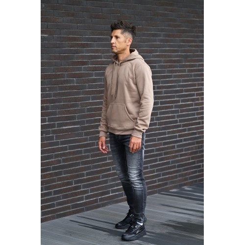 J.Style Men's Fleece Sweatshirt Beige 68B2009-91