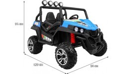 Elektromobilis Grand Buggy 4x4 LIFT STRONG, zils