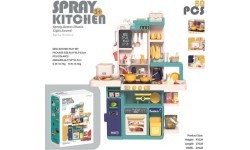 Kitchen Kitchenette with Light, Sound and Water Function 80 pieces. green