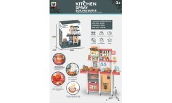 Kitchen Kitchenette with Light and Sound Function 65 pieces. Red