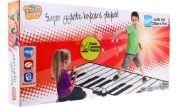 Liels muzikāls grīdas paklājs ar klavieru taustiņiem