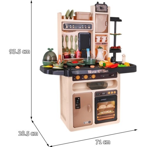 Bērnu virtuvīte KitchenEtte ar tekošu ūdeni, 65 daļas