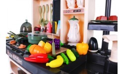 Bērnu virtuvīte KitchenEtte ar tekošu ūdeni, 65 daļas