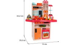 Детская кухня KitchenEtte с краном и водой, 65 предметов