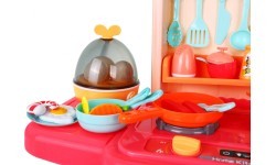 Детская кухня KitchenEtte с краном и водой, 65 предметов