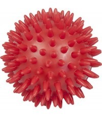Массажный мяч с шипами YATE Hedgehog, 9,2 см, красный
