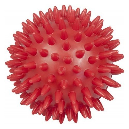 Массажный мяч с шипами YATE Hedgehog, 9,2 см, красный
