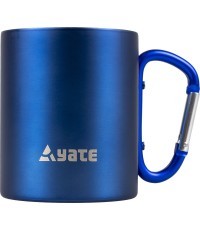 YATE Mug with carabiner COLOR 0,3 l stainless steel - blue