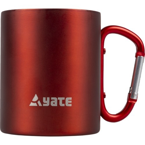 Krūze ar karabīni YATE Color, 0,3 l, nerūsējošais tērauds, sarkana