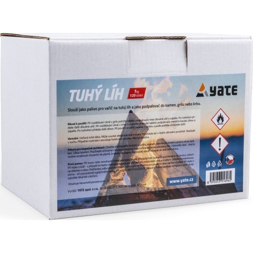 YATE sausais spirts – 1,0 kg tabletes kastē