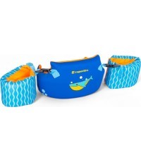 Bērnu baseina peldošā veste 2-in-1 ar ūdens spārniem inSPORTline Banarito - Blue